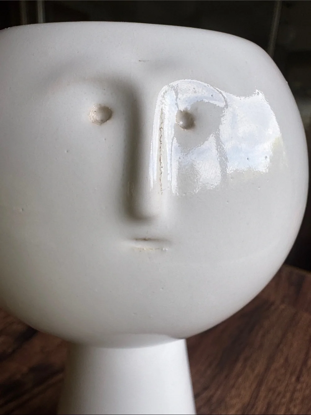 West Elm x Claymen ceramic face planter vase